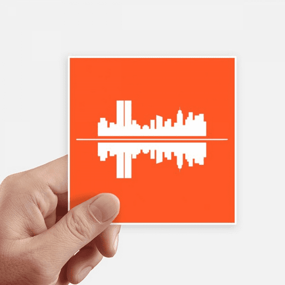 Reflections High Buildings Urban Landscape Architectural Signs Sticker Square Waterproof Stickers Wallpaper Car Decal