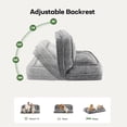 thumbnail image 4 of Oversize Human Dog Sofa Bed for Adult & Pets,Lazy Sofa with 5 Adjustable Position,Comfy Upholstered Loveseat with Pillows for Living Room Bedroom, 4 of 8