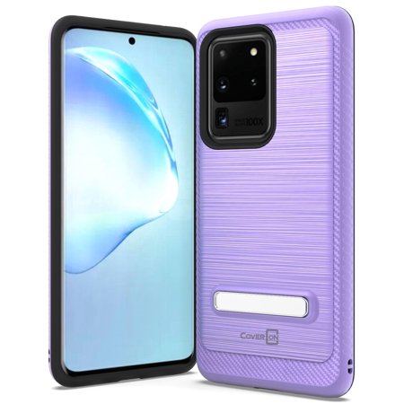 CoverON Samsung Galaxy S20 Ultra Case with Magnetic Metal Kickstand Protective Hybrid Phone Cover - SleekStand Series