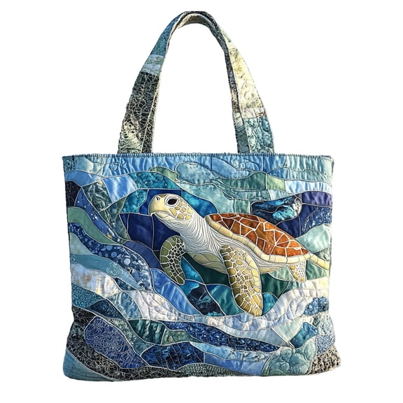 DefiDgd Ocean Style Canvas Tote Bag,Women's Trendy Beach-themed Handbag,Large Capacity Shoulder Bag for Daily Use Beach Shopping Casual Outings(C)