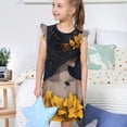 thumbnail image 4 of Fotbe Elegant Lady With Hat Vestido de Dormir para Niñas de 3 a 10 Años, Mangas Cortas, Estilo Princesa, Pijama Camisón con Mangas Voladas-Small, 4 of 6