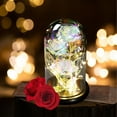 thumbnail image 5 of Cinvoph Lighted Rose Gift Exquisite Light Up Rose Bouque in Glass Dome Night Light for Mom Women Valentines, Mothers Day, Womens Day, Anniversary 9"H, White, 5 of 6