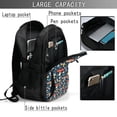 thumbnail image 4 of Balery Colorful Mushrooms Mochila con carga USB para hombre y mujer - Mochila impermeable y antirrobo para portátil con puerto USB para viajes, trabajo, estudios y universidad, 4 of 7