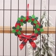 thumbnail image 3 of Decoraciones navideñas, corona navideña no tejida, colgante para puerta, decoración de corona de árbol de Navidad, duradera y hábil, 3 of 5