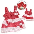 thumbnail image 2 of Polka Dots Dog Sundress with Contrasting Flowers Sizes: X-Large, 2 of 4