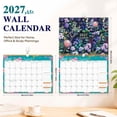 thumbnail image 2 of 2027 12‑Month Spiral Wall Calendar, Floral Art Pattern Wall‑Hanging Planner, Daily To‑Do & Shopping List Organizer for Home Office Study, 2 of 9