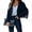 Black, variant on Women's White Suede Fringe Jacket Long Sleeve Slim Faux Leather Boyfriend Cropped Top with Tassles