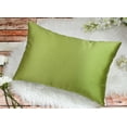 thumbnail image 2 of Aiking Home 12x18 Inches Faux Silk Rectangular Throw Pillow Cover, Zipper Closure, Green (Set of 2), 2 of 4