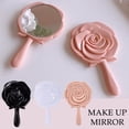 thumbnail image 3 of Miroir de Maquillage Portable Fleur Rose Rétro, 3 of 7