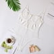 thumbnail image 5 of Lencería delgada para mujer Ropa de dormir sexy para mujer Body de encaje con tiras, M, Blanco AweSitey XX000067-05, 5 of 7