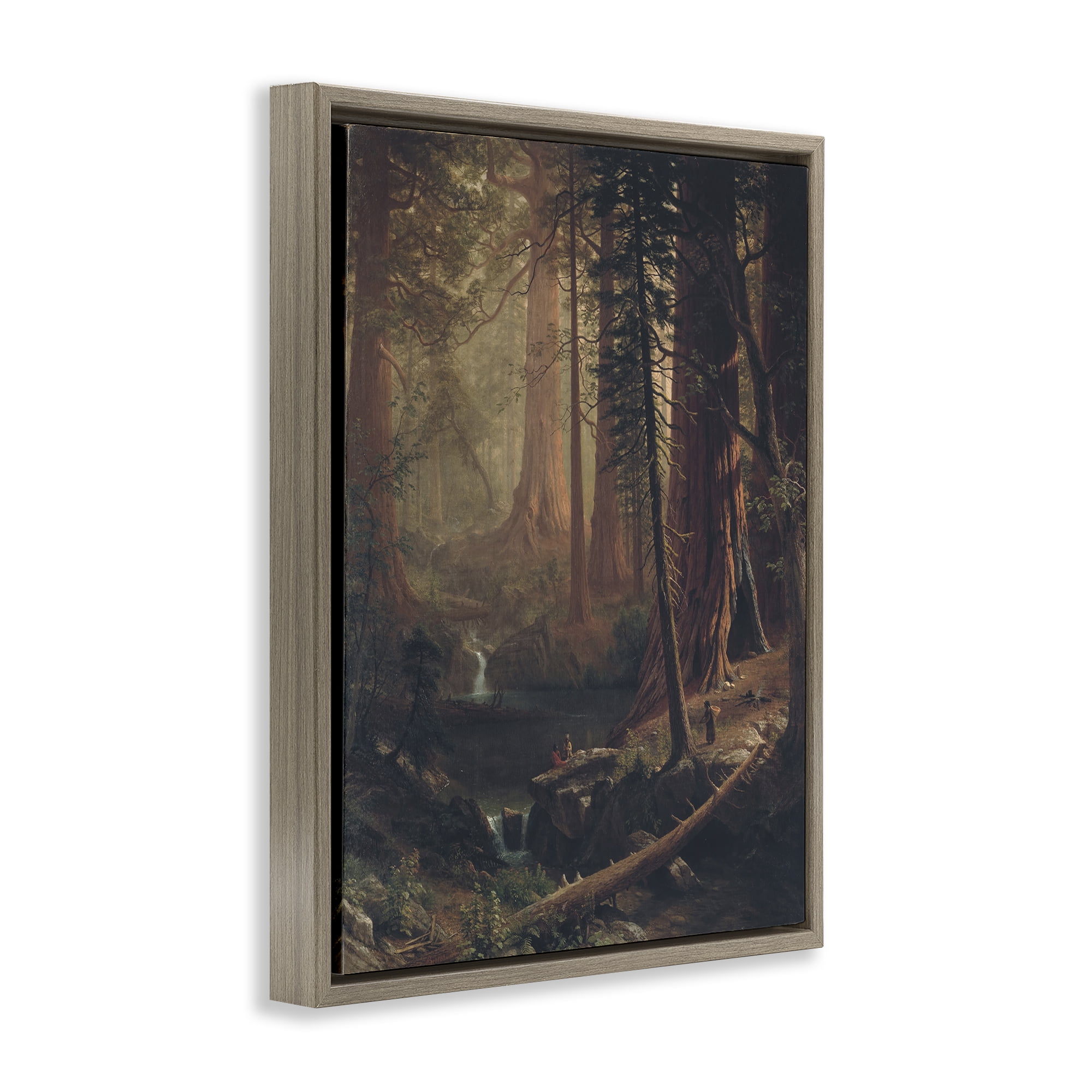 Stupell Industries Classic Trees of California Landscape & Nature Painting Brown Floater Framed Canvas Art Print Wall Art, 25 x 31