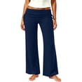 thumbnail image 2 of Zulora Women’s Pull On Fold Over Yoga Pants Summer Casual Elastic Waist Gym Leggings, 2 of 9