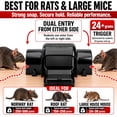 thumbnail image 3 of Piège pour Souris et Rats, Empêche le Déclenchement Accidental avec Conception à Double Tunnel, Pièges Réutilisables, Pièges pour Souris, Pièges à Rats, Pièges Tunnel, Pièges pour Rongeurs avec Conception Mains Libres Sécuritaire, Sécuritaire pour Animaux, Sécuritaire pour Enfants (2), 3 of 7