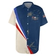 thumbnail image 6 of Youpwaven 250th Anniversary USA Shirt for Men, America 250 Merchandise Patriotic Button Down, 1776-2026 USA Flag Patchwork Casual Short Sleeve Top, 6 of 6
