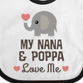 thumbnail image 4 of Inktastic Nana and Poppa Love Me Grandchild Elephant Boys or Girls Baby Bib, 4 of 4