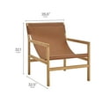 thumbnail image 3 of Modway Orín Leather Sling Chair in Chestnut Tan by Modway, 3 of 10