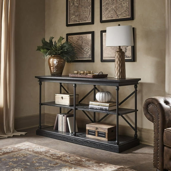 Weston Home Cabana X-Back Console Table, Multiple Finishes