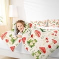 thumbnail image 4 of Castle Fairy Preppy Children Green Frog Twin Comforter Sets,Red Mushroom Bedding Set, 4 of 8
