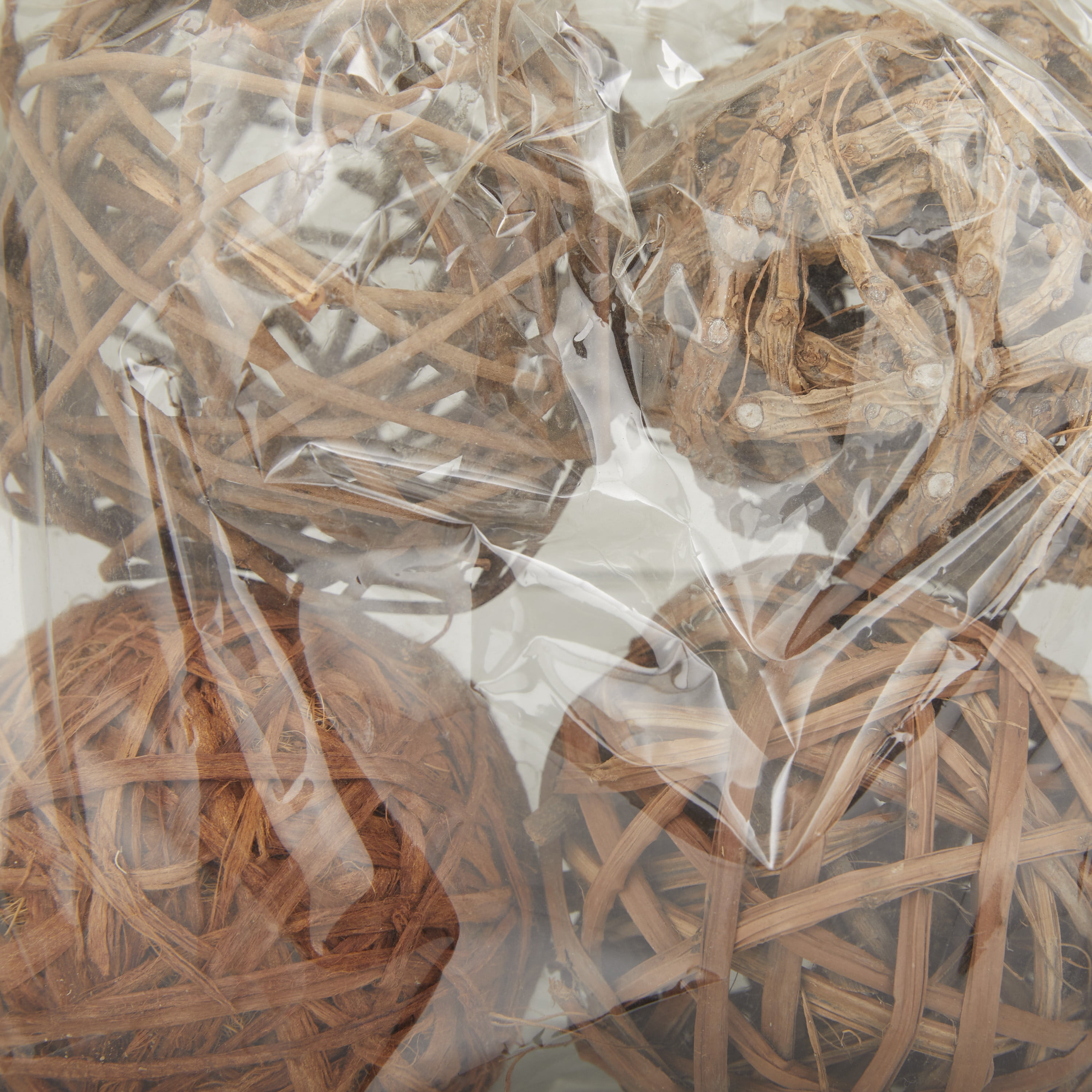 DecMode Brown 8" Handmade Dried Plant Orbs & Vase Filler with Varying Designs (2 Count)