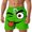 Green@GC@, variant on Mens Casual Shorts Elastic Waist Drawstring Summer Shorts for Men Funny Emotes Graphic Lightweight Loose Fit Vacation Beach Shorts With Pockets