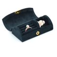 thumbnail image 2 of Caja de joyería arqueada de primera calidad, bolsa de almacenamiento de joyas portátil de viaje, caja de almacenamiento de joyas para aretes y pulseras, azul oscuro, 2 of 5