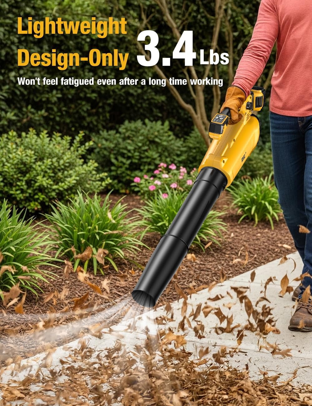 20V Cordless Leaf Blower, 420 Cfm Power Leaf Sweeper for Dewalt 20V Max Battery, 3-Speed with Adjustable Handle (Tool Only)
