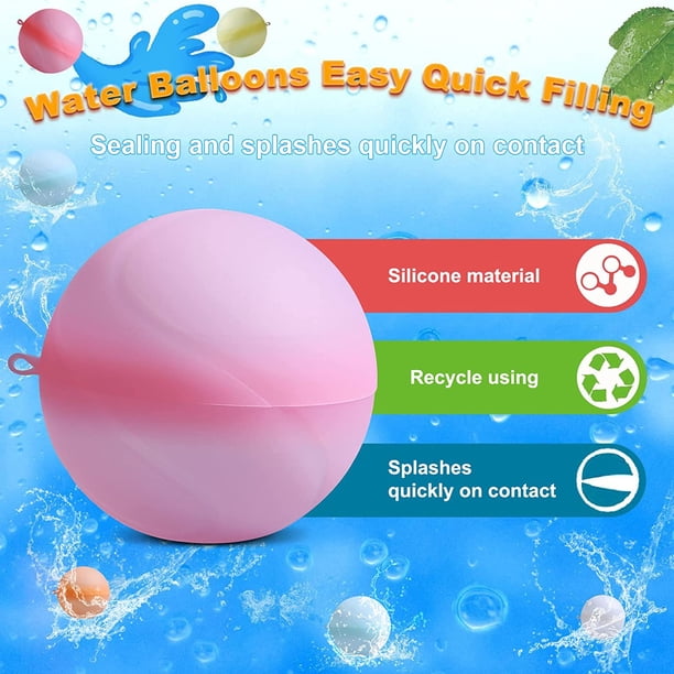 45 Globos De Agua Reutilizables Que No Revientan – Bolas Bomba De Agua Suaves Y Coloridas Para Peleas De Verano En Piscina, Jardín Y Playa
