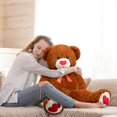 thumbnail image 3 of Peluche con forma de oso de peluche HollyHome, 90 cm, con corazón rojo, 3 of 9