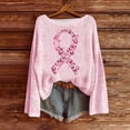 thumbnail image 4 of RXMEKW Chandail Graphique pour la Journée de Sensibilisation au Cancer du Sein pour Femmes, Col Rond, Manches Longues, Tricoté, 95 % Polyester 5 % Spandex, Noir, 4 of 4