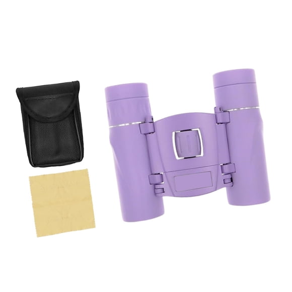 Bunblic Mini Binoculars Clear Vision Compact Versatile with Carry Pouch Toy Telescope for Birthday Traveling Theater Concerts Camping