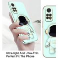 thumbnail image 3 of Compatible with Redmi Note 11 Case Silicone TPU Plating, Xiaomi Redmi Note 11 Cases Cute Astronaut Pattern Phone Case with Stand (Redmi Note 11, Green), 3 of 14