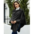 thumbnail image 4 of CAILDANL Womens Large Cross Front Poncho Sweater Wrap Topper Knitted Elegant Shawls Cape for Fall Winter, 4 of 6