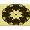thumbnail image 1 of Ahgly Company Machine Washable Indoor Rectangle Transitional Black Brown Area Rugs, 2' x 5', 1 of 7