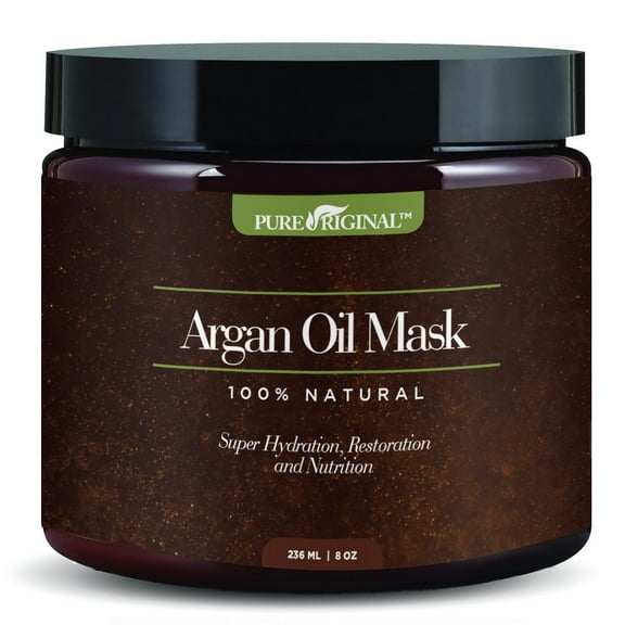 Pure Originals Argan Oil Hair Mask, Deep Conditioner 8 Oz,100% Organic Jojoba Oil, Aloe Vera & Keratin, Repair Dry, Damaged Or Color Treated Hair After Shampoo, Best For All Hair Types
