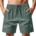 thumbnail image 3 of LWavelet Workout Shorts Men Relaxed Fit Drawstring Hiking Shorts Sports Elastic Waist Beach Athletic Shorts with Pockets, 3 of 7