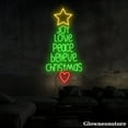 thumbnail image 3 of Glowneon Joy Love Peace Believe Christmas Neon Sign, Christmas Tree Led Sign, Merry Christmas LED, 3 of 5