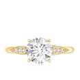thumbnail image 4 of Rosec Jewels Certified Lab Grown Diamond Circle Engagement Ring 2 Carat - 8mm- EF-VS Quality, 18K Yellow Gold, US 4.50, 4 of 8