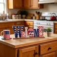 thumbnail image 6 of Nkmbld 4th of July Table Wooden Ornaments Patriotic Tiered Tray Decor Farmhouse Wooden Block Signs for Tabletop Decor Home Kitchen Office Desk Shelf, 6 of 8