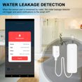 thumbnail image 3 of Sensor inteligente ZigBee Detector de fugas de agua Sensor de agua inteligente Control de aplicación Datos históricos Monitoreo de inundaciones Sistema de alarma de nivel de agua para baño Cocina Alma Irfora Sensor inteligente, 3 of 7