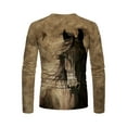 thumbnail image 4 of LYXSSBYX Mens Shirts Long Sleeve T Shirts Horse Retro 3D Printing Round Neck Long-sleeved Men's Spring and Autumn T-shirt, 4 of 7