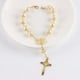 thumbnail image 4 of Pulsera Cruzada Cruzada Puerta Artificial Rosario Pulsera Joyería para Mujeres y Niñas (Plateado), 4 of 6