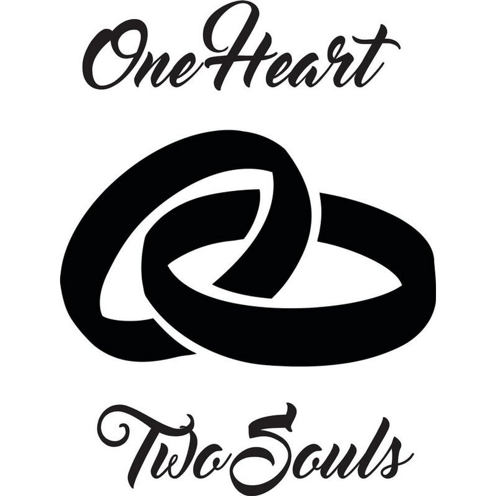 One Heart Two Souls Wedding Rings Quote Marriage Husband Wife Love