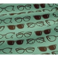 thumbnail image 4 of oneOone Cotton Jersey Sea Green Fabric Goggles Fashion Craft Projects Decor Fabric Printed By The Yard 58 Inch Wide, 4 of 4