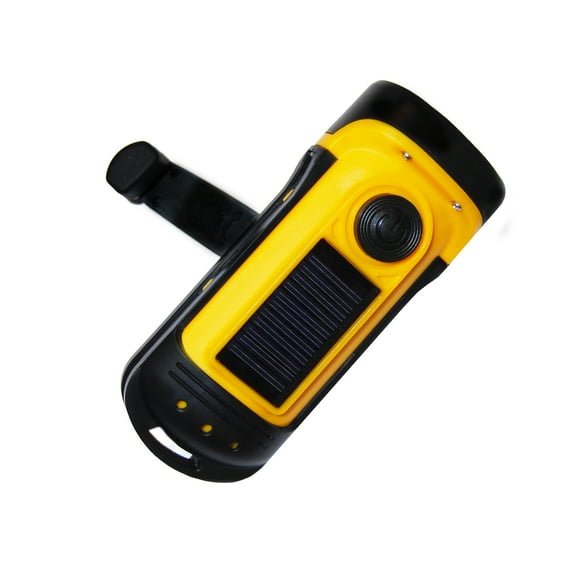 PrimalCamp LED Solar Powered Flashlights, Yellow