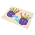 thumbnail image 2 of Rompecabezas juguete forma de palma Color cognición educativo duradero rompecabezas de madera juguetes para niños pequeños, 2 of 14