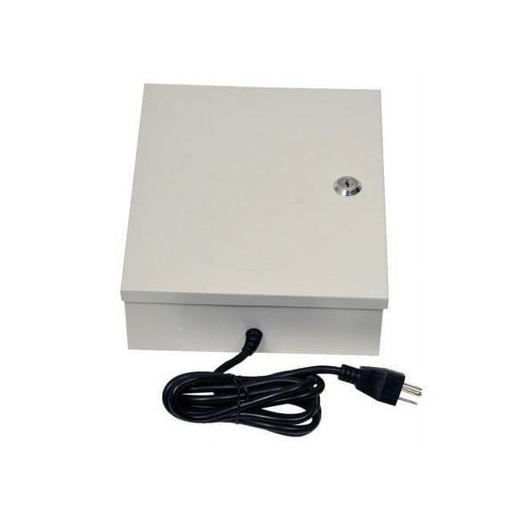 VideoSecu 9 CH High Quality 12V DC Regulated Distributed CCTV Security Camera Power Supply Box with Key Lock 1c7