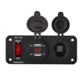 thumbnail image 2 of Panel De Enchufe De Cargador 3 En 1 Panel De Toma De Corriente Multipropósito Cargador De Enchufe De Encendedor De Cigarrillos Con Voltímetro Puerto De Cargador Usb Dual Para Automóviles Vehículos matsuzay VI004379-00, 2 of 7