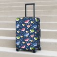 thumbnail image 2 of Lsque Colorful Cartoon Shark Printed Luggage Cover, Travel Luggage Protector,Scratch and Dirt Resistant, Fits 18-32 Inch Luggage - Small, 2 of 9