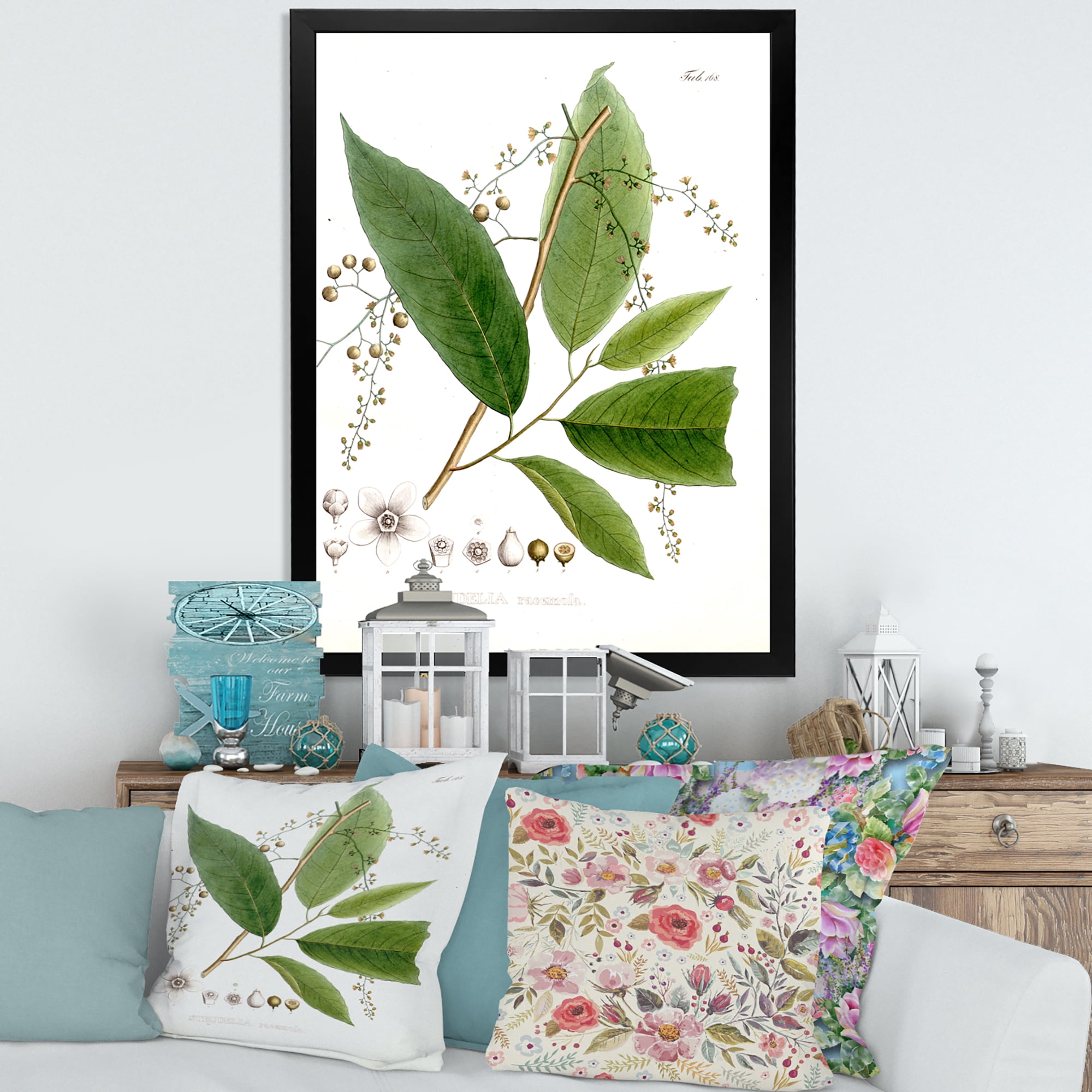 Designart 'Ancient Brazilian Plant I' Traditional Framed Art Print