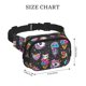 thumbnail image 4 of Fotbe Cat Icecream Cangurera Cuadrada con Estampado de Doble Capa, Bolsa de Cintura Ajustable Mini para Hombres y Mujeres, 4 of 9